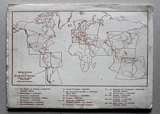Ubique terrarum, Perthes-Karten
Bladwijzer op achterkant / Sheet index on verso