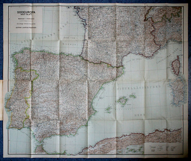 Ubique terrarum, Perthes-Karten
14. Südeuropa, Westblatt