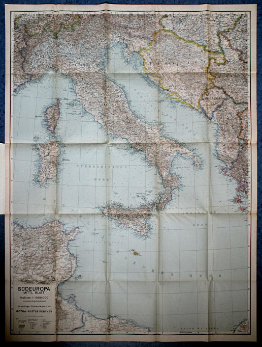 Ubique terrarum, Perthes-Karten
15. Südeuropa, mittleres Blatt