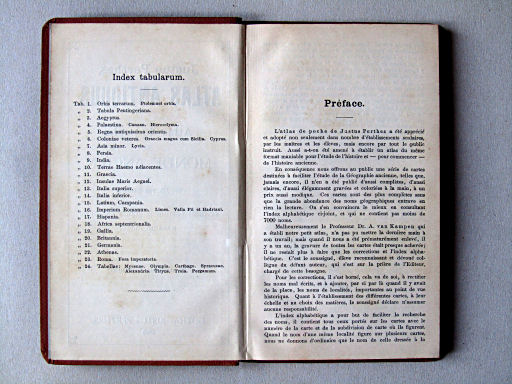 Perthes' Atlas antiquus (1895)
Inhoudsopgave, Frans voorwoord / Table of contents, French preface