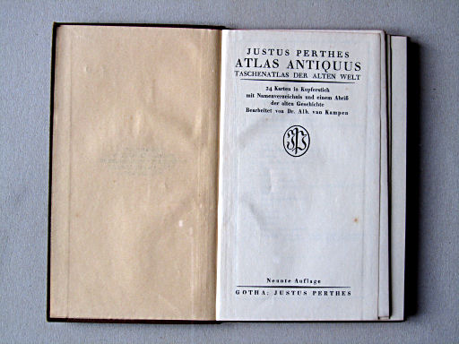 Perthes Atlas antiquus (1931)
Titelpagina (Duitse uitgave) / Title page (German version)