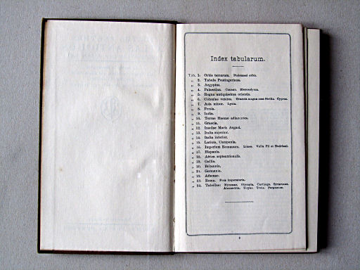 Perthes Atlas antiquus (1931)
Inhoudsopgave (Duitse uitgave) / Table of contents (German version)