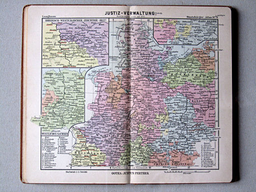 Perthes' Staatsbürger-Atlas (1896)
9. Justiz-Verwaltung (Nordwesten)