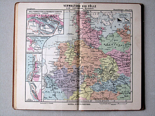 Perthes' Staatsbürger-Atlas (1896)
15. Verwaltung der Zölle und indirekten Steuern (Nordwesten)