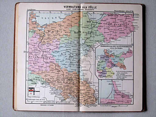 Perthes' Staatsbürger-Atlas (1896)
16. Verwaltung der Zölle und indirekten Steuern (Osten)