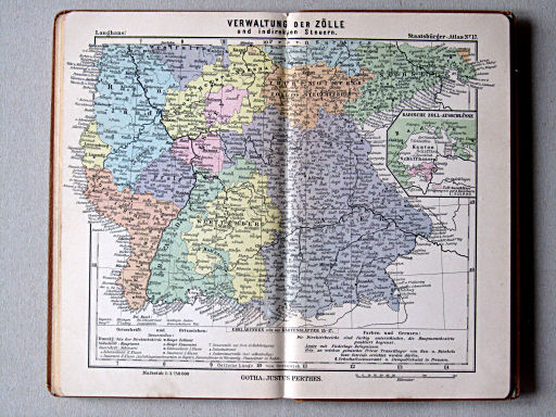 Perthes' Staatsbürger-Atlas (1896)
17. Verwaltung der Zölle und indirekten Steuern (Süden)