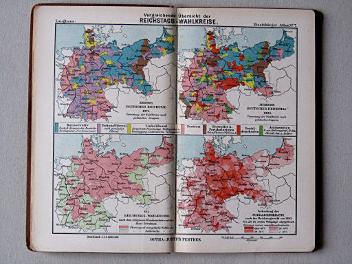 Perthes' Staatsbürger-Atlas (1904)
7. Vergleichende Übersicht der Reichstags-Wahlkreise