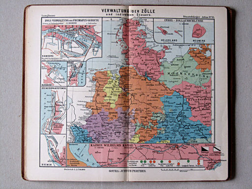 Perthes' Staatsbürger-Atlas (1904)
15. Verwaltung der Zölle und indirekten Steuern (Nordwesten)
