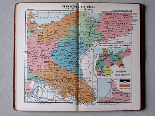 Perthes' Staatsbürger-Atlas (1904)
16. Verwaltung der Zölle und indirekten Steuern (Osten)