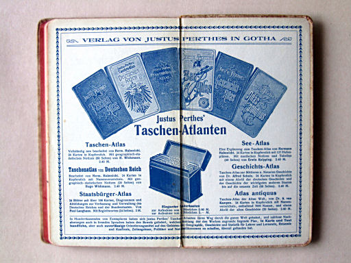 Taschen-Atlas vom Deutschen Reich (1914)
Schutblad achterin / Rear endpaper