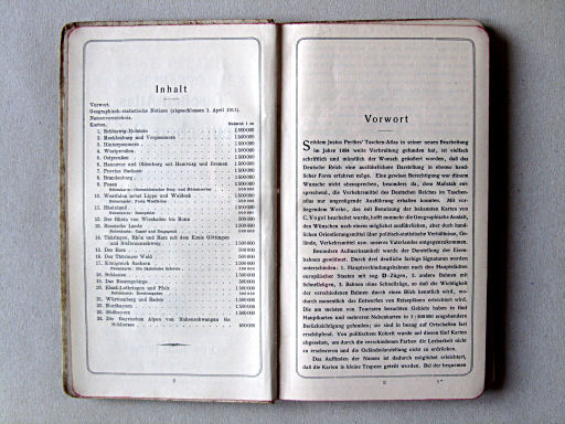Taschen-Atlas vom Deutschen Reich (1914)
Inhoudsopgave, voorwoord (1) / Table of contents, preface (1)