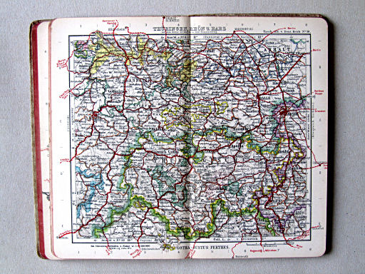 Taschen-Atlas vom Deutschen Reich (1914)
14. Thüringen, Rhön u. Harz