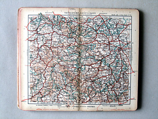Taschen-Atlas vom Deutschen Reich (1922)
14. Thüringen, Rhön u. Harz