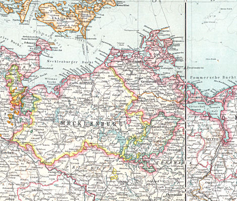 Stielers Hand-Atlas, 9. Aufl. (1907)
9-12. Das Deutsche Reich in 4 Blättern (C. Vogel)
