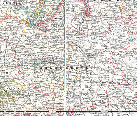 Stielers Hand-Atlas, 9. Aufl. (1907)
9-12. Das Deutsche Reich in 4 Blättern (C. Vogel)