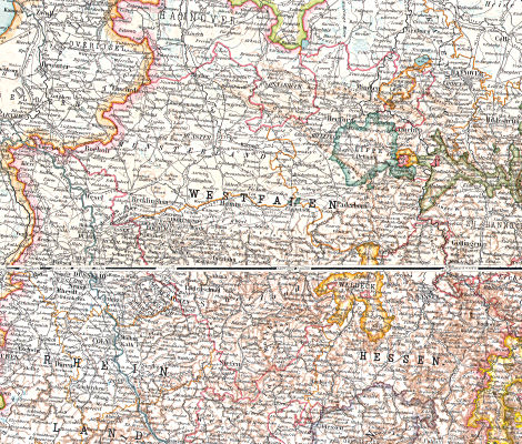 Stielers Hand-Atlas, 9. Aufl. (1907)
9-12. Das Deutsche Reich in 4 Blättern (C. Vogel)