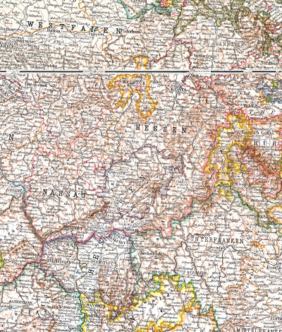 Stielers Hand-Atlas, 9. Aufl. (1907)
9-12. Das Deutsche Reich in 4 Blättern (C. Vogel)