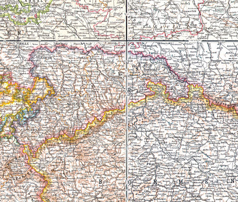 Stielers Hand-Atlas, 9. Aufl. (1907)
9-12. Das Deutsche Reich in 4 Blättern (C. Vogel)