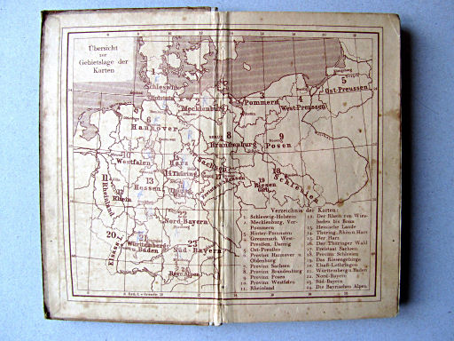 Taschen-Atlas vom Deutschen Reich (1938)
Bladwijzer / Sheet index