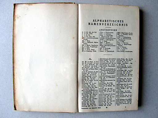 Taschen-Atlas vom Deutschen Reich (1938)
Register / Index