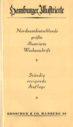 Taschenatlas vom Deutschen Reich
Hamburger Fremdenblatt [1927]
Schutblad achterin / Rear endpaper