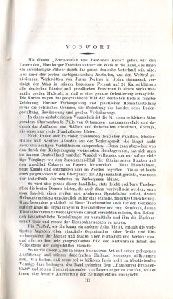 Taschenatlas vom Deutschen Reich
Hamburger Fremdenblatt [1927]
Voorwoord (1) / Preface (1)