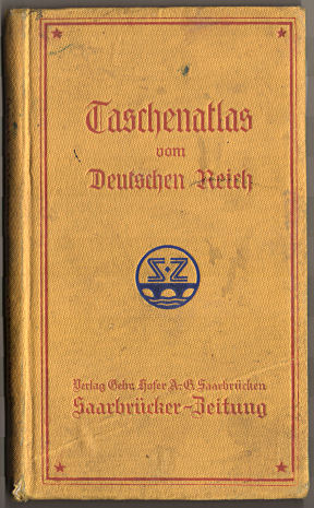 Taschenatlas vom Deutschen Reich
Saarbrücker Zeitung (1927)
Voorkant band / Front cover