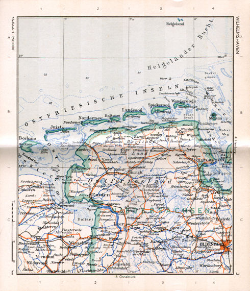 Taschenatlas von Deutschland, 1952
3. Wilhelmshaven