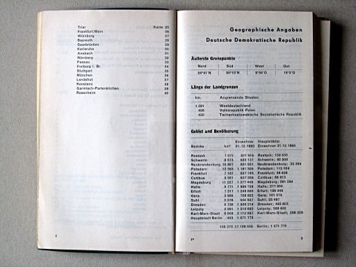 Die beiden deutschen Staaten, 1962
Inhoudsopgave (2) / Table of contents (2)