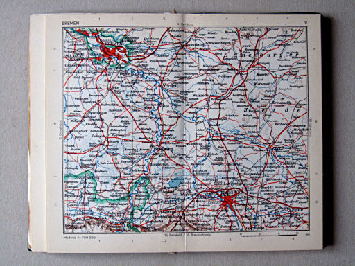 Taschenatlas von Deutschland, 1952
9. Bremen
