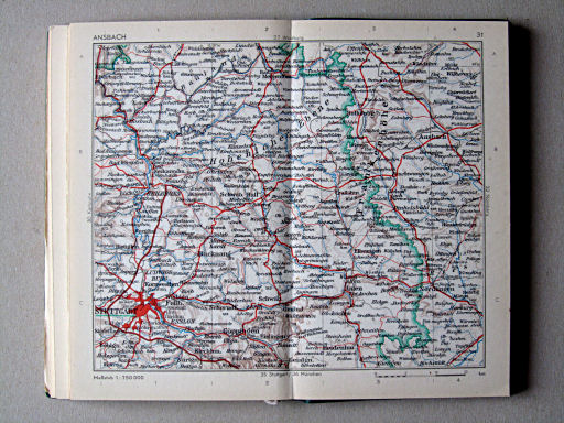 Taschenatlas von Deutschland, 1952
31. Ansbach