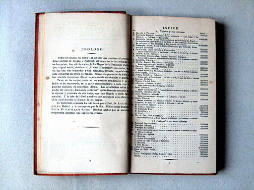 Perthes Atlas portátil de España y Portugal (1938)
Voorwoord, inhoudsopgave / Preface, table of contents