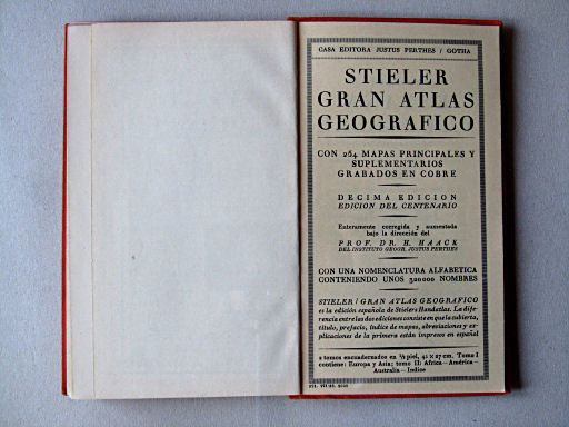 Perthes Atlas portátil de Espanha e Portugal (1938)
Schutbladen achterin / Rear endpapers