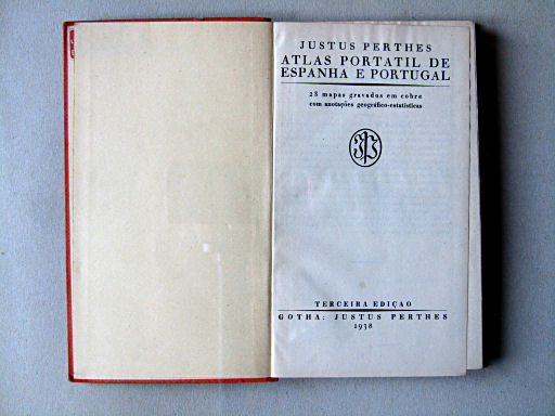 Perthes Atlas portátil de Espanha e Portugal (1938)
Titelpagina / Title page