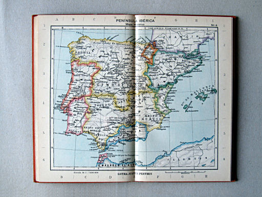Perthes Atlas portátil de Espanha e Portugal (1938)
4. Península Ibérica: Mapa histórico