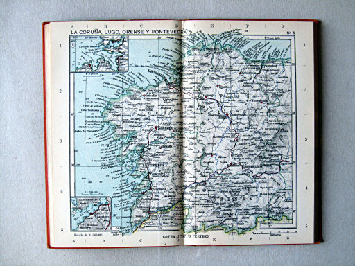 Perthes Atlas portátil de Espanha e Portugal (1938)
5. La Coruña, Lugo, Orense y Pontevedra