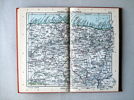 Perthes Atlas portátil de Espanha e Portugal (1938)
6. Oviedo, León, Palencia