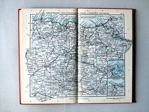 Perthes Atlas portátil de Espanha e Portugal (1938)
7. Provincias Vascongadas, Burgos, Logroño, Navarra