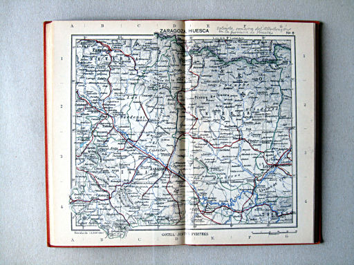 Perthes Atlas portátil de Espanha e Portugal (1938)
8. Zaragoza, Huesca