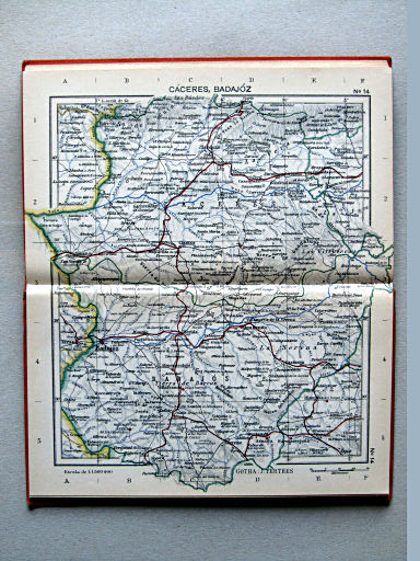 Perthes Atlas portátil de Espanha e Portugal (1938)
14. Cáceres, Badajóz