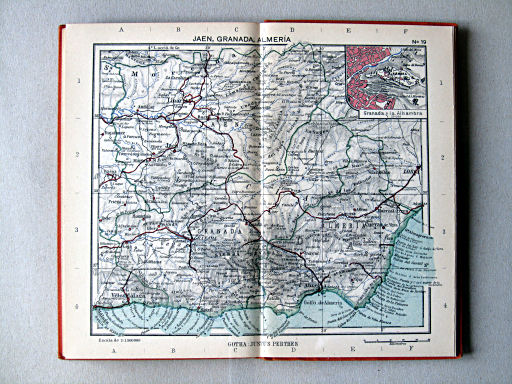 Perthes Atlas portátil de Espanha e Portugal (1938)
19. Jaén, Granada, Almería