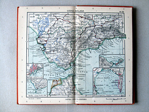 Perthes Atlas portátil de Espanha e Portugal (1938)
20. Cádiz, Málaga
