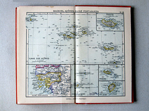 Perthes Atlas portátil de Espanha e Portugal (1938)
26. Madeira, Açôres, Guiné Portugueza