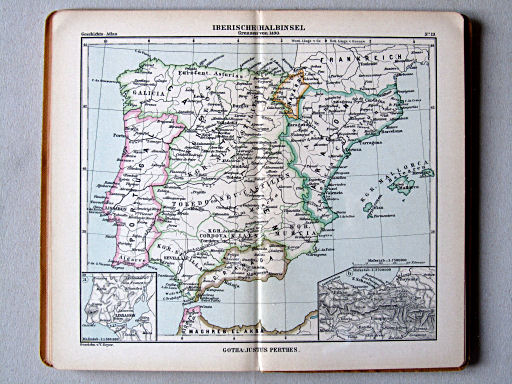 Justus Perthes' Geschichts-Atlas (1898)
19. Die Iberische Halbinsel. Grenzen von 1490