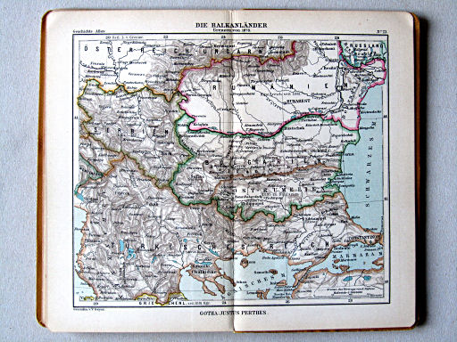 Justus Perthes' Geschichts-Atlas (1898)
23. Die Balkanländer. Grenzen von 1878