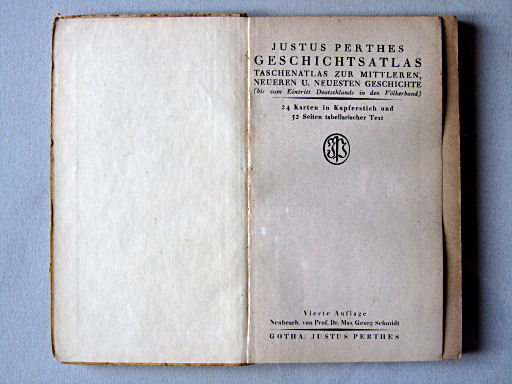 Justus Perthes Geschichtsatlas (1927/43?)
Titelpagina / Title page
