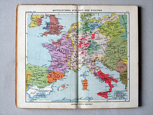 Justus Perthes Geschichtsatlas (1927/43?)
5. Mitteleuropa zur Zeit der Staufer