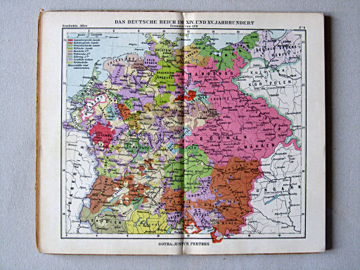 Justus Perthes Geschichtsatlas (1927/43?)
6. Das Deutsche Reich im XIV. und XV. Jahrhundert. Grenzen von 1378