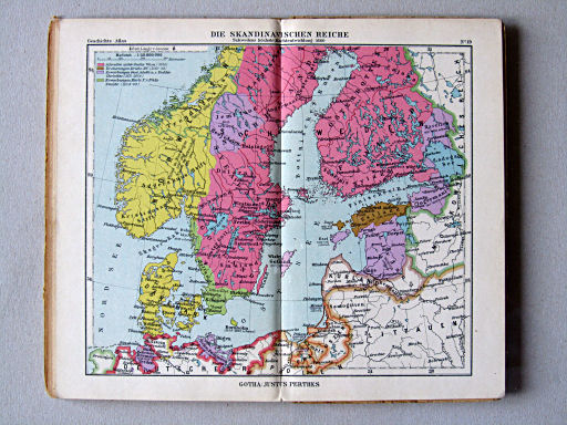 Justus Perthes Geschichtsatlas (1927/43?)
19. Die Skandinavischen Reiche. Schwedens höchste Machtsentwicklung 1660