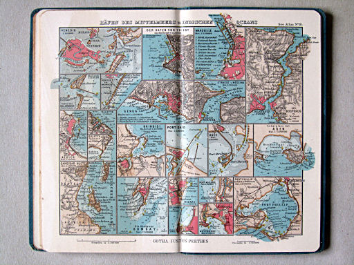 Justus Perthes' See-Atlas (1914)
18. Häfen des Mittelmeers u. Indischen Oceans